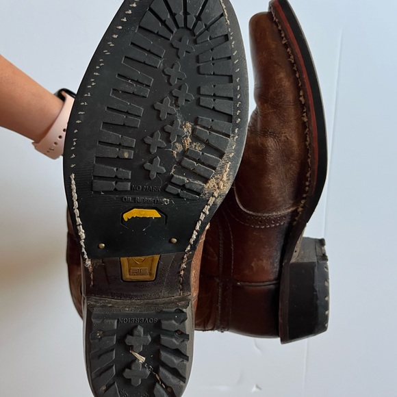 Ariat Brown Cowboy Western Boots Classic Design - Picture 6 of 8